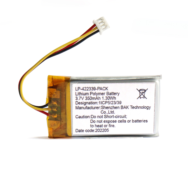 Batterie au lithium polymère 3.7V350mAh pour appareil bluetooth