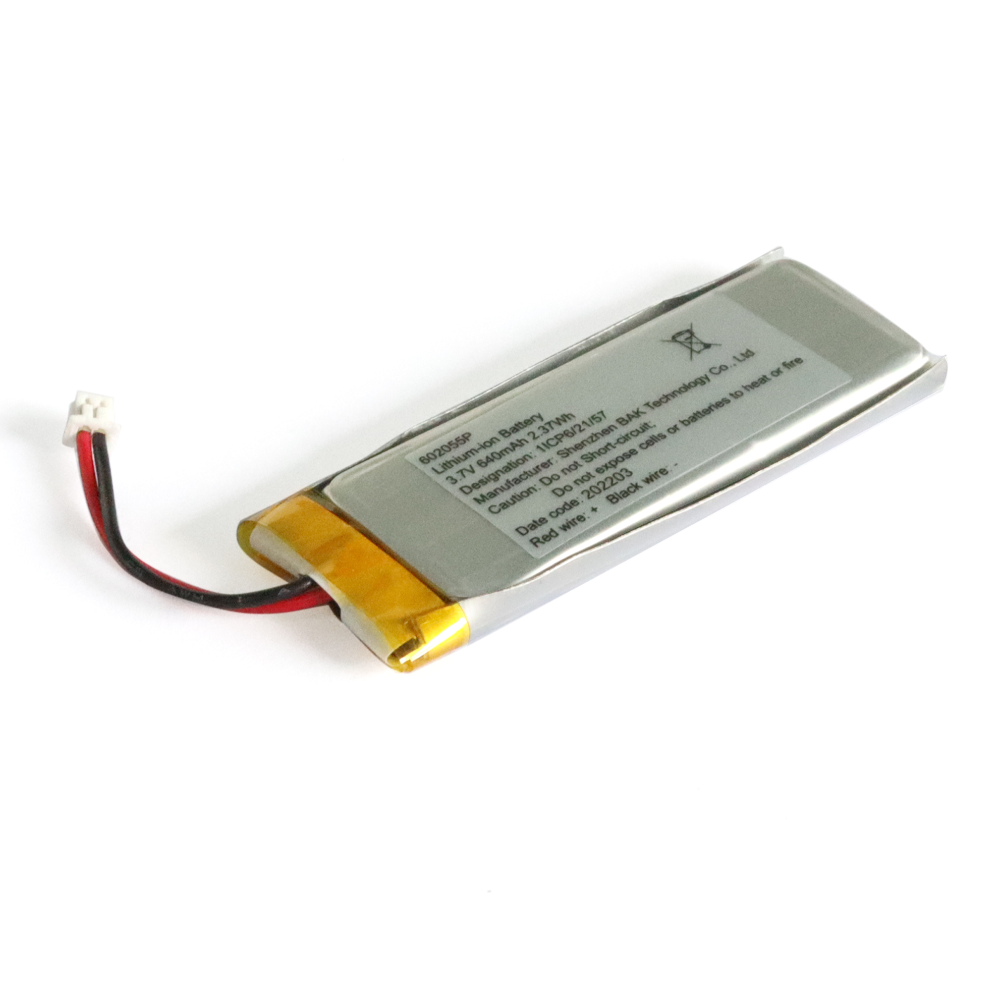 Batterie au lithium polymère 3,7 V 640 mAh pour appareil Bluetooth